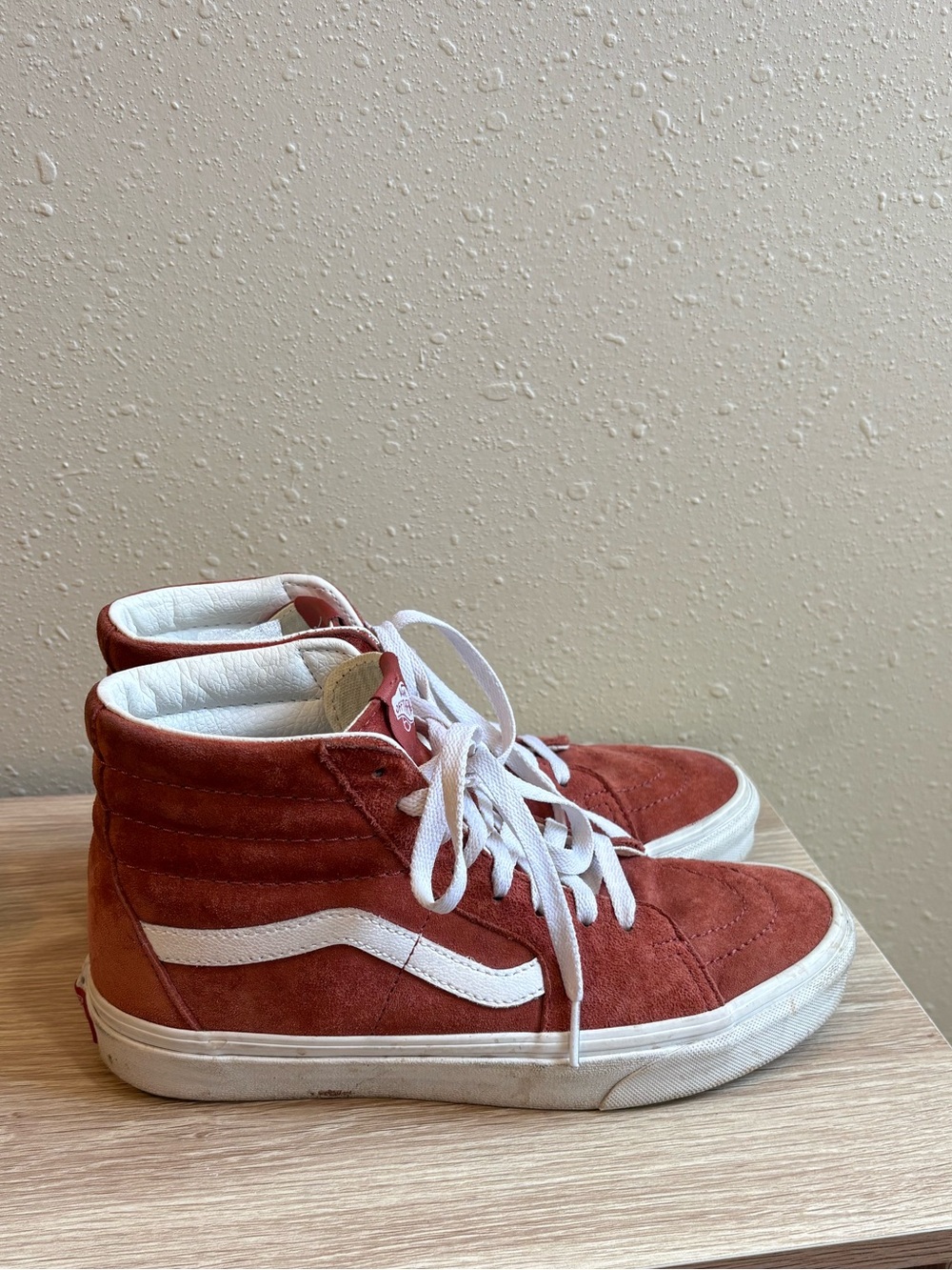 Vans® Unisex SK8-Hi High-Top Sneakers in Burnt Brick Suede
